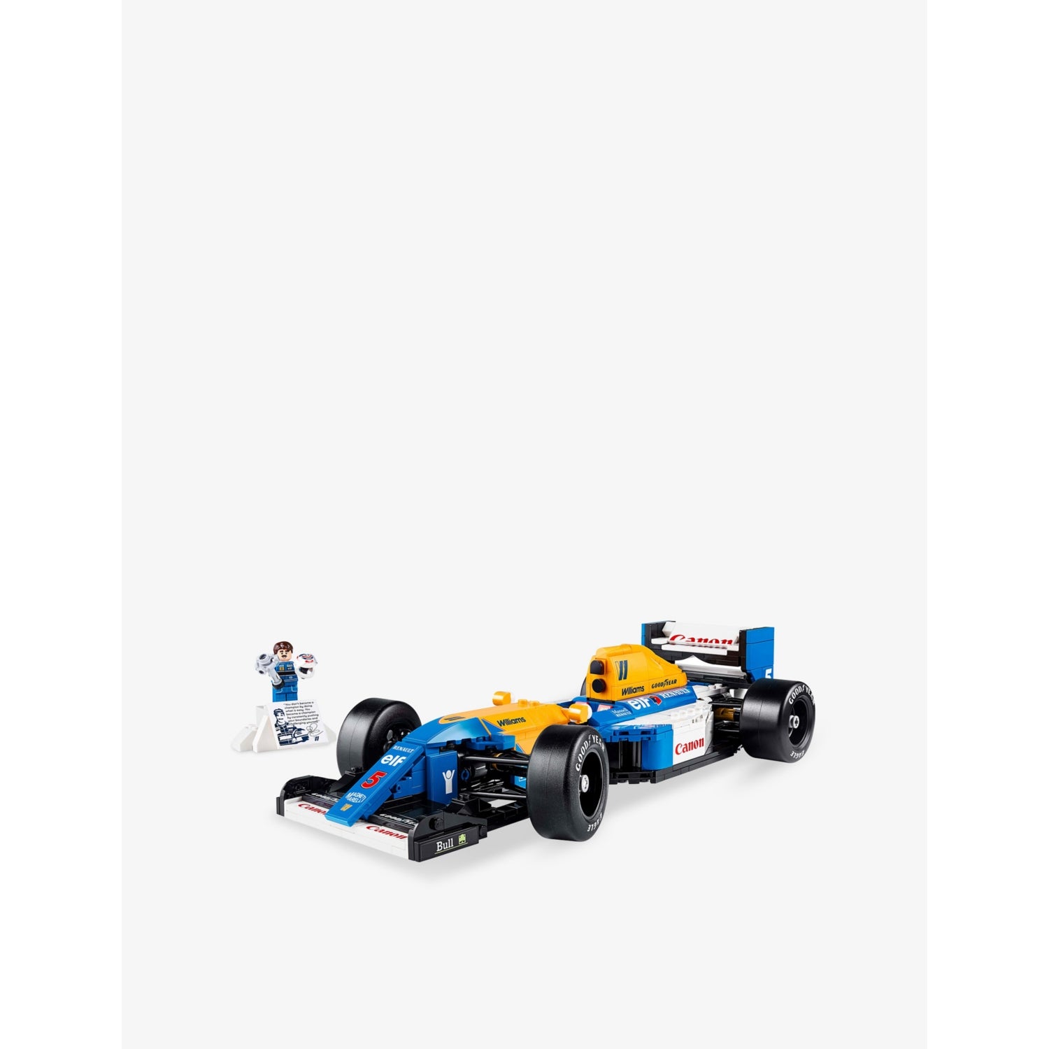LEGO Icons Williams FW14B car playset with Nigel Mansell minifigure (British brand)