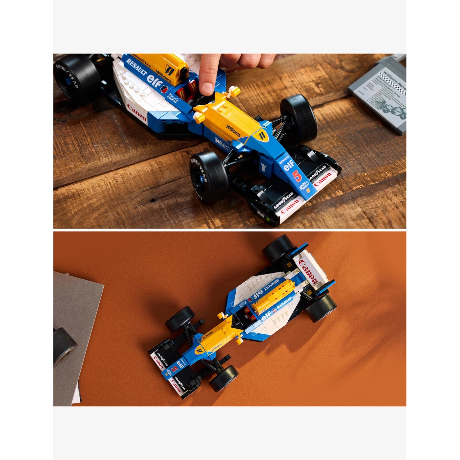 LEGO Icons Williams FW14B car playset with Nigel Mansell minifigure (British brand)