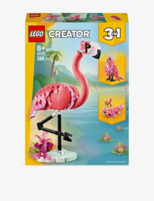 LEGO Creator pink flamingo building set 288 pieces (British brand)