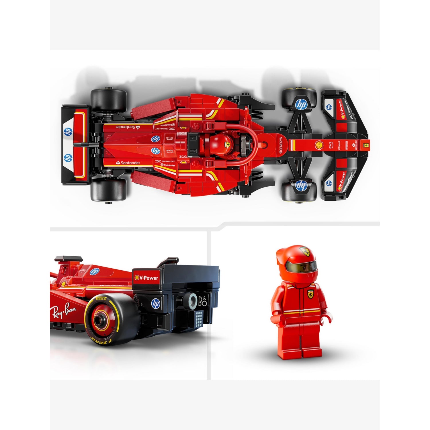 LEGO Speed Champions Ferrari SF-24 F1 race car 275 pieces, UK version