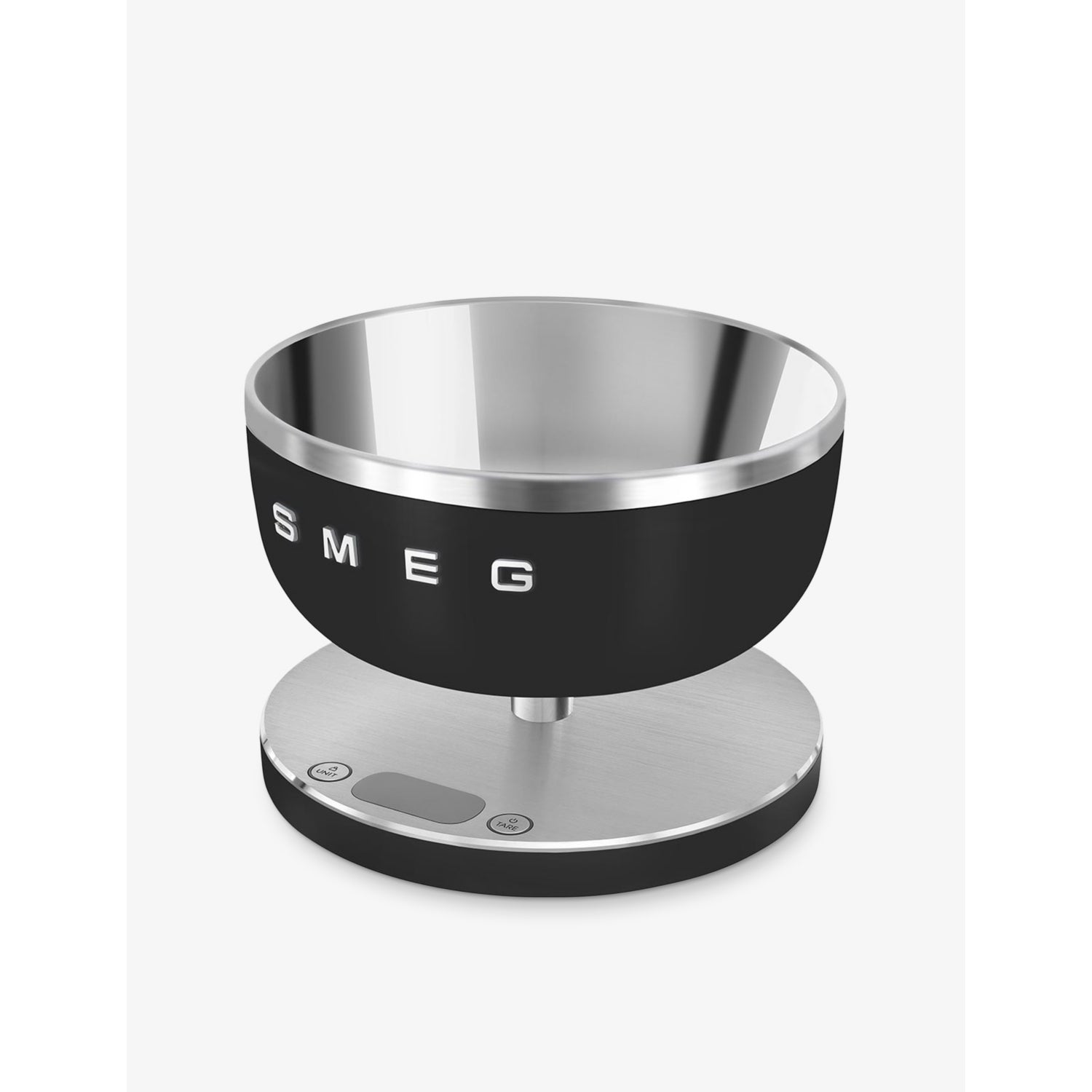 Smeg aluminium kitchen scales with LED display, imported from the UK