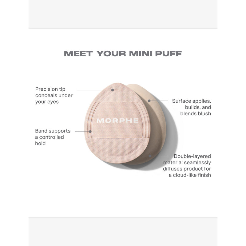 Morphe Cloud Cushion Mini Puff Trio makeup blending puffs (British brand)