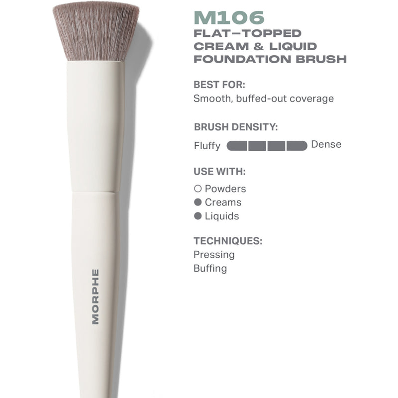 Morphe M106 flat-topped foundation brush - British product