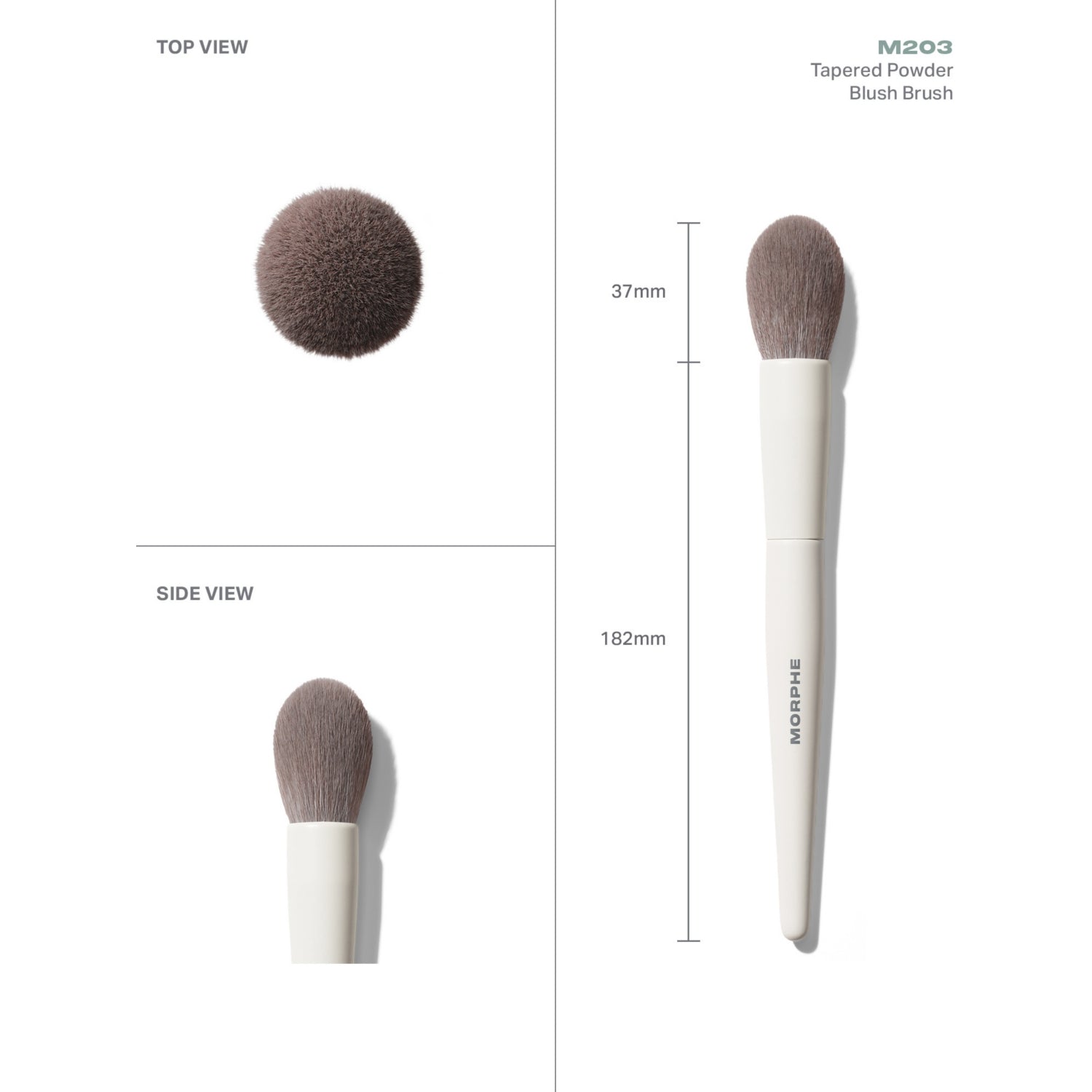 Morphe M203 tapered powder blush brush, UK version