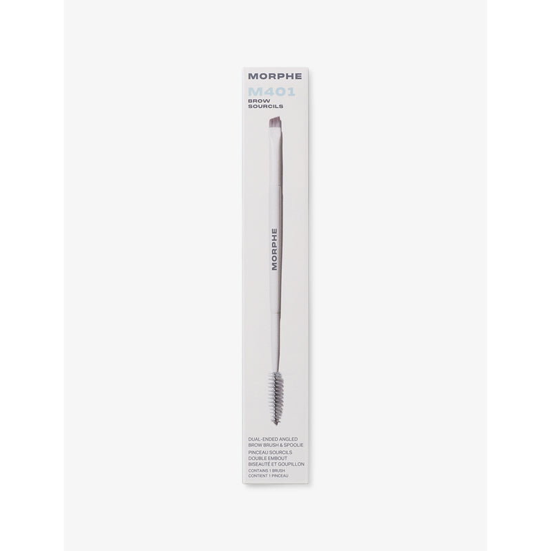 Morphe dual-ended angled brow brush and spoolie, UK version