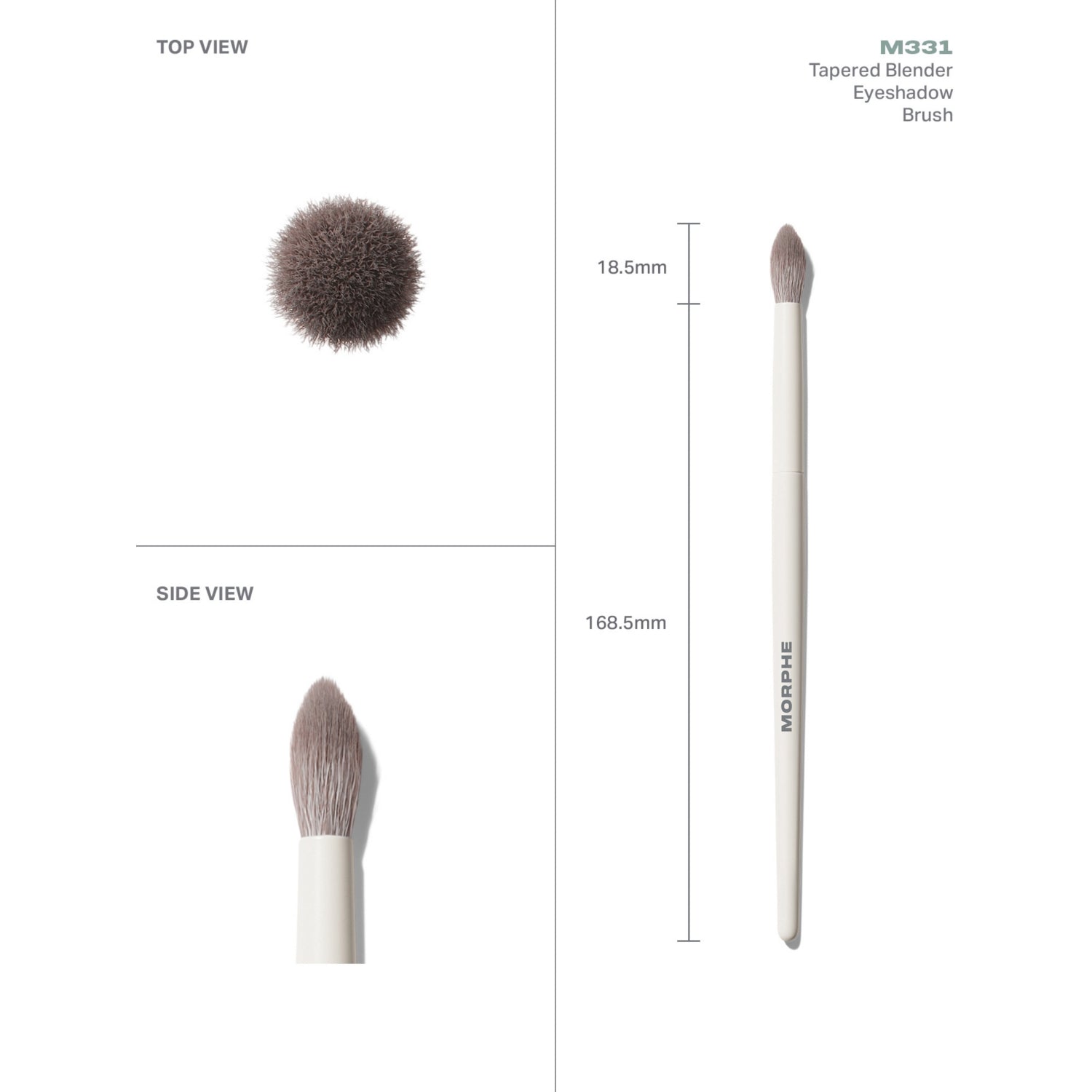 Morphe M331 Tapered Blender eye brush, imported from the UK