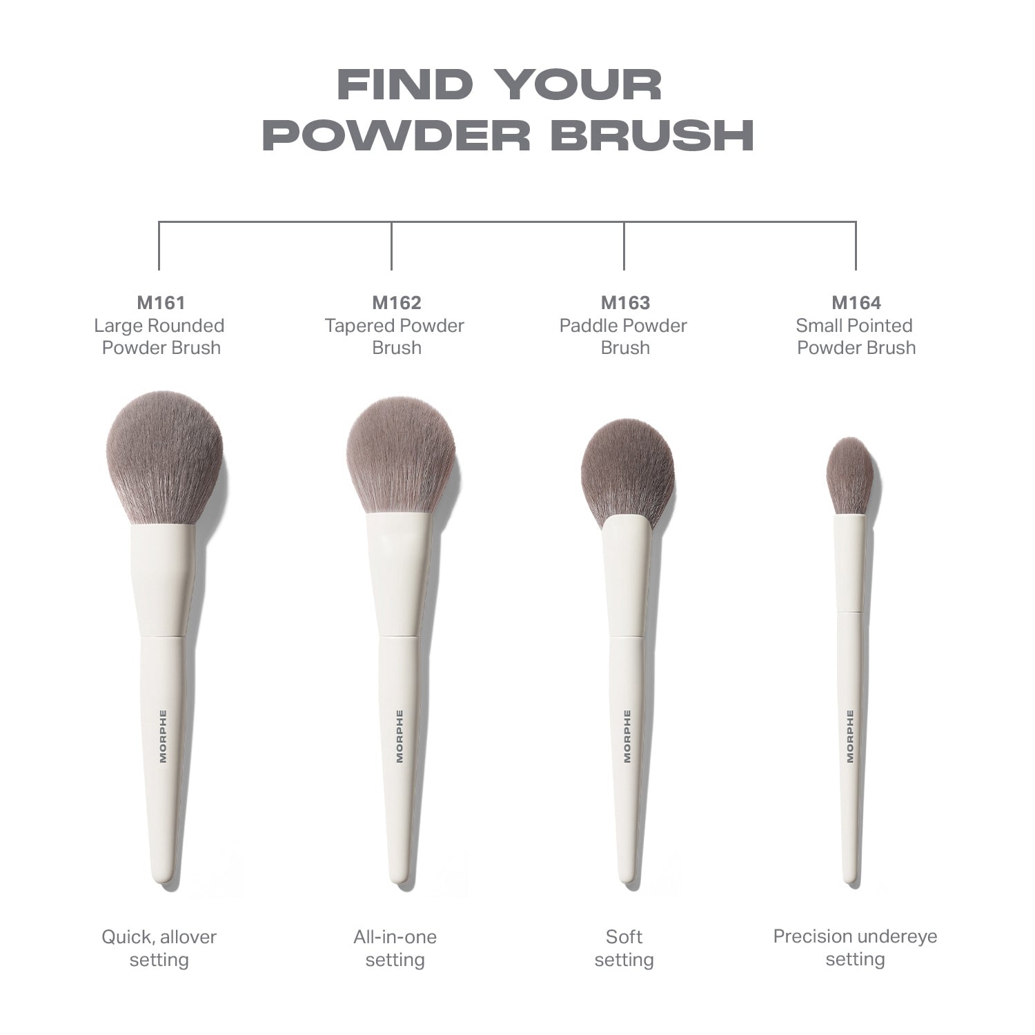 Morphe M163 Paddle Powder Brush for makeup - British product