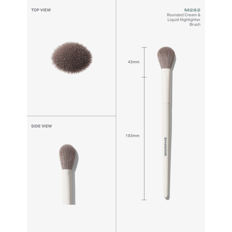 Morphe M282 rounded cream and liquid highlight brush (British brand)