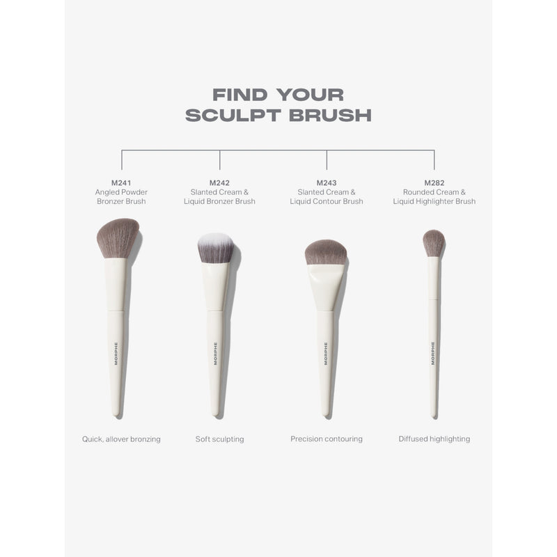 Morphe M282 rounded cream and liquid highlight brush (British brand)
