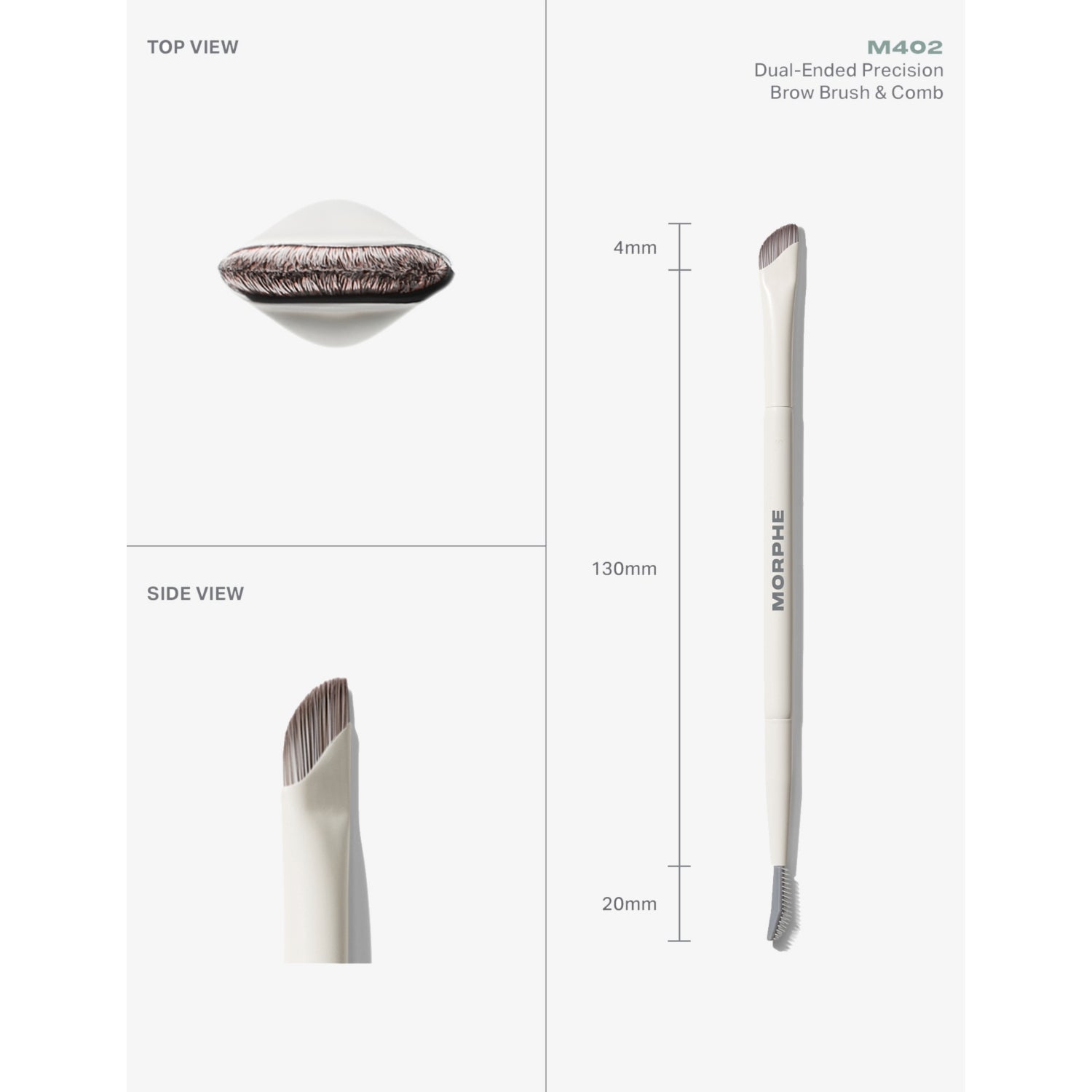 Morphe M402 Precision Brow Brush & Comb - British product