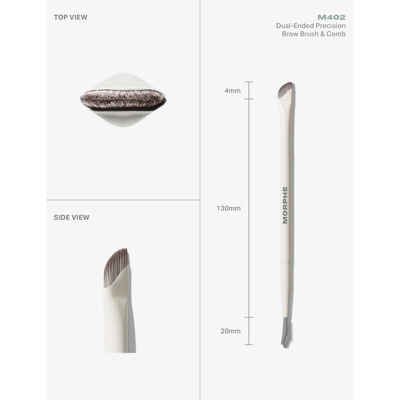 Morphe M402 Precision Brow Brush & Comb - British product