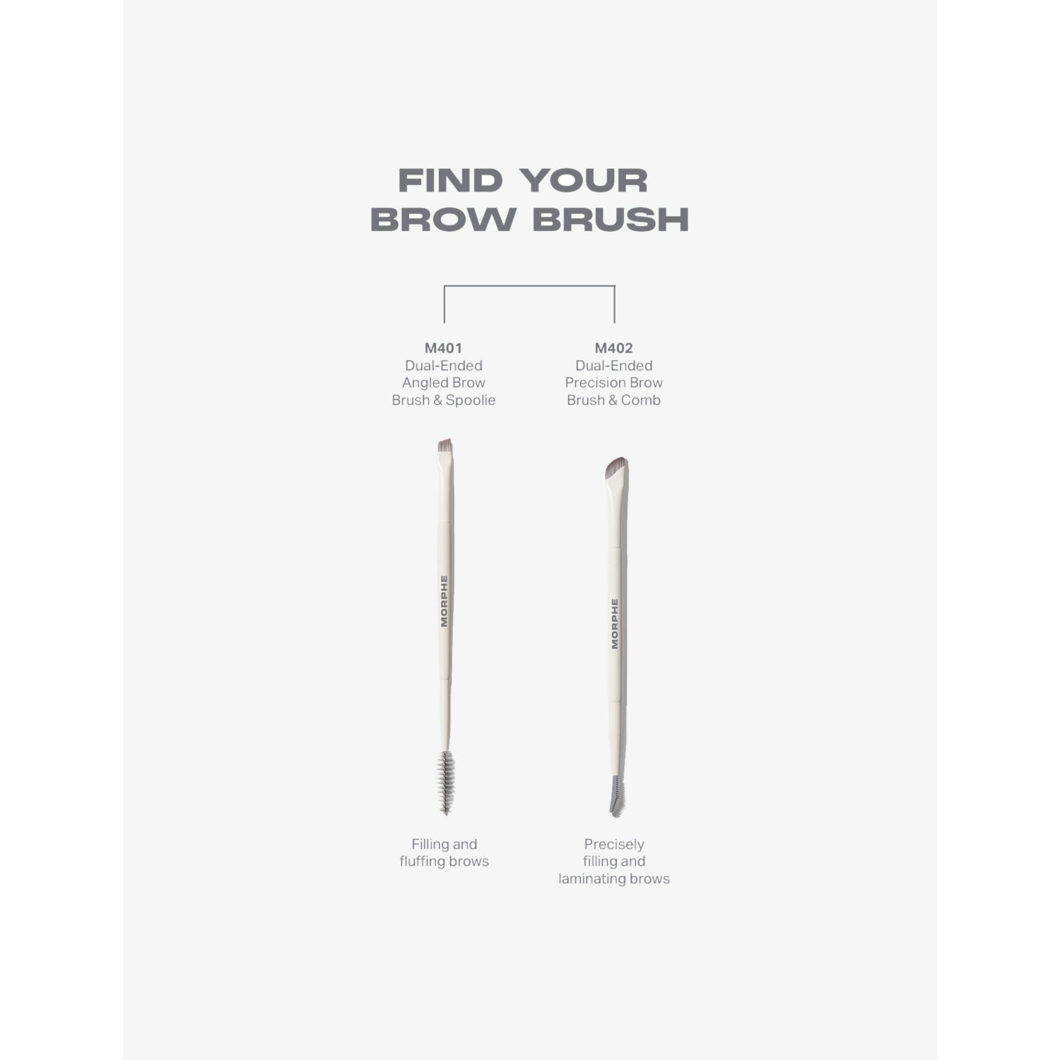 Morphe M402 Precision Brow Brush & Comb - British product