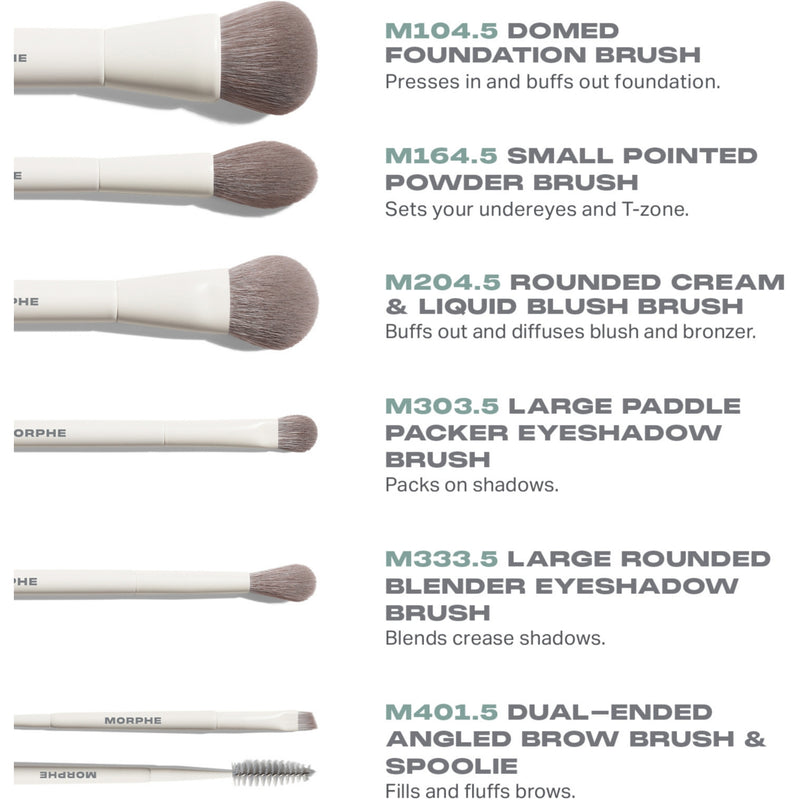 Morphe Along For Glide 6-piece travel brush set, UK version