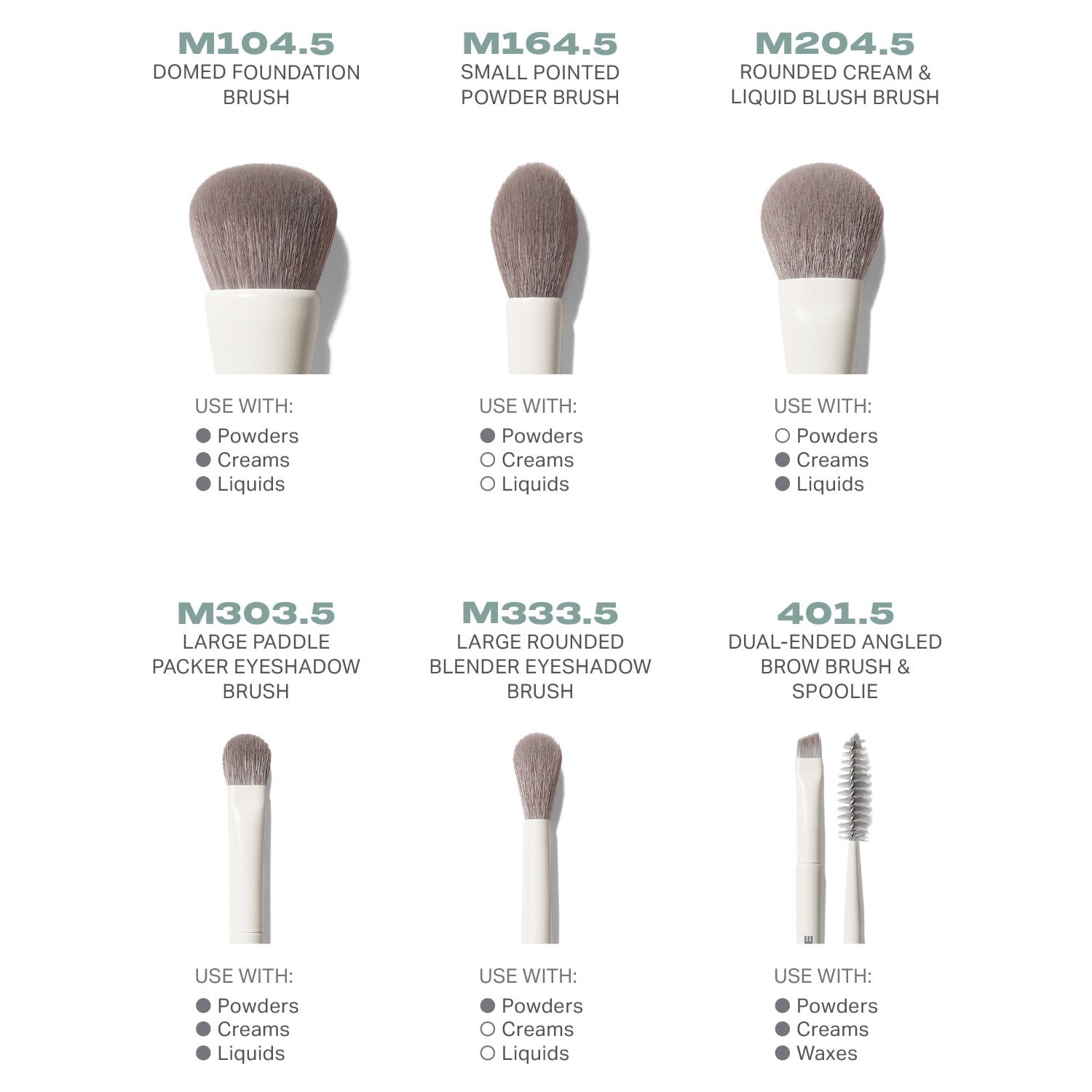 Morphe Along For Glide 6-piece travel brush set, UK version