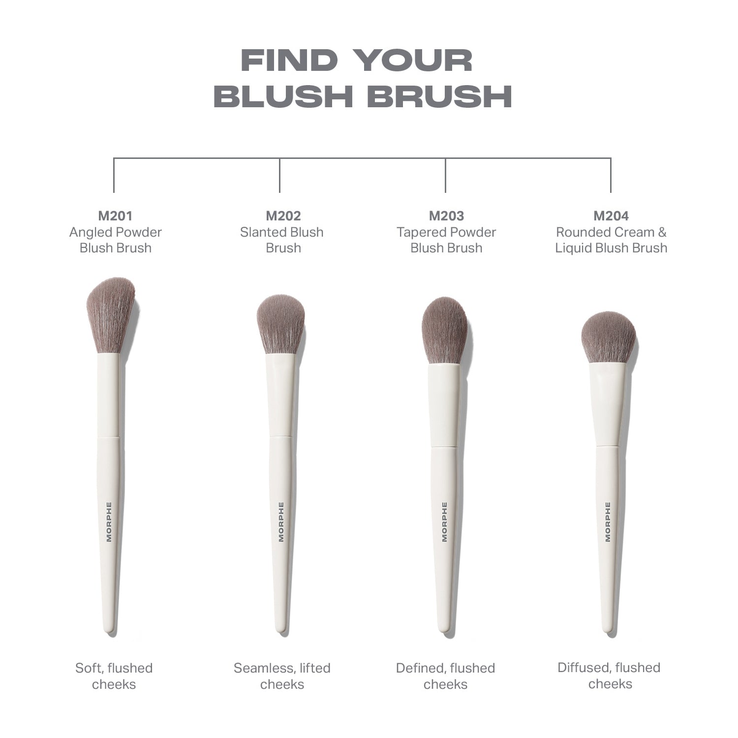 Morphe M201 angled powder blush brush (British brand)