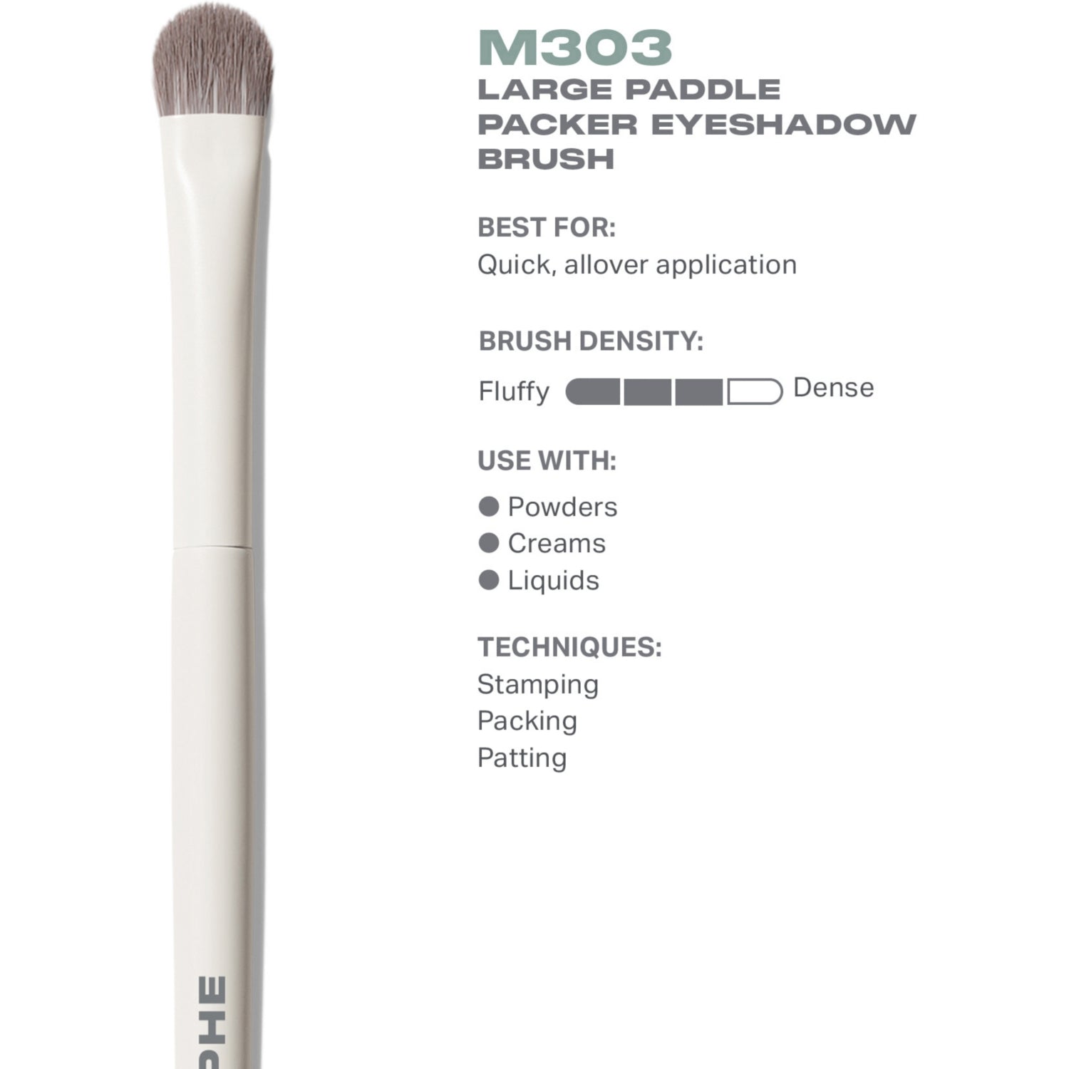 Morphe M303 large packer eye brush, imported from the UK