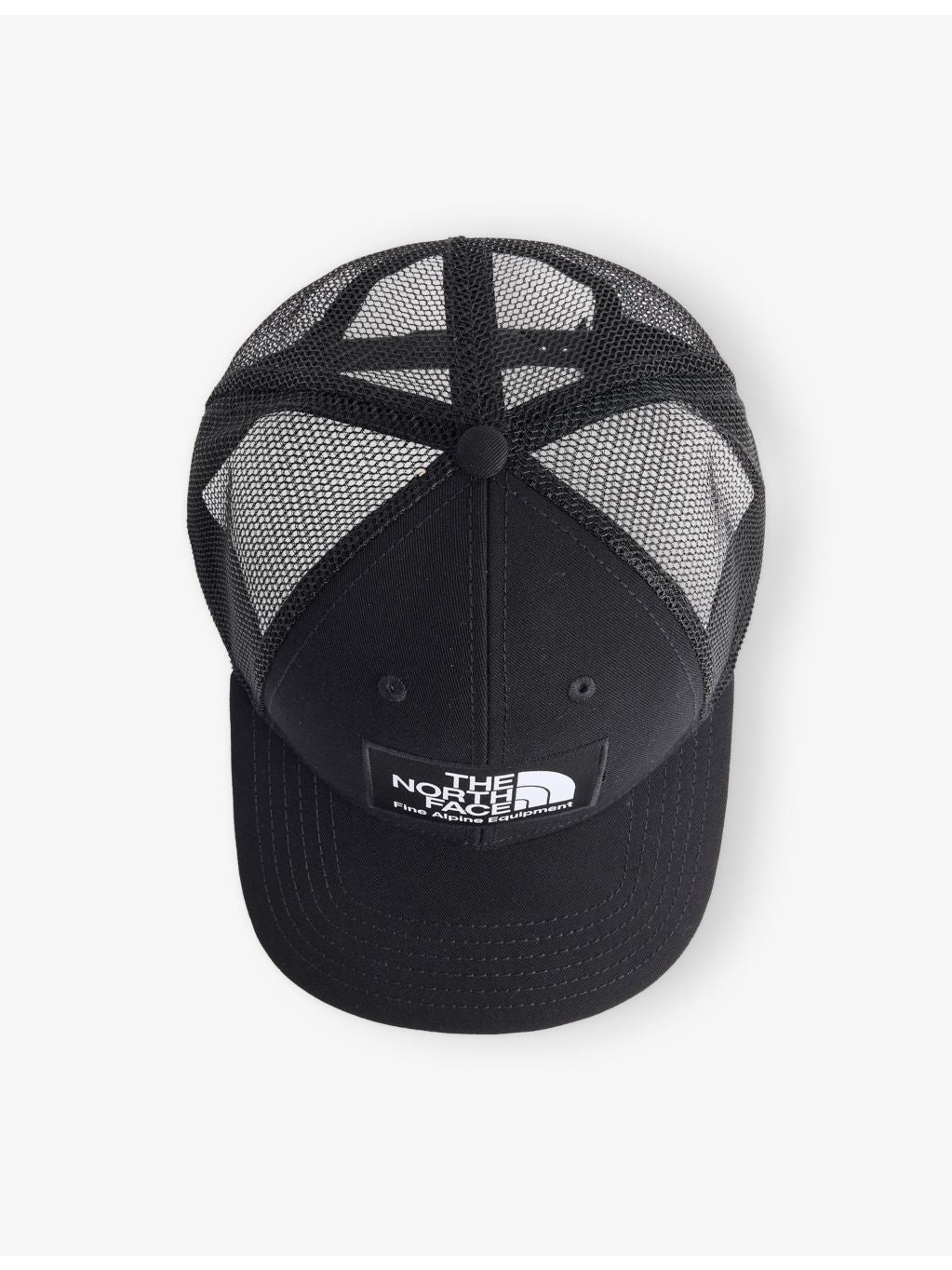 The North Face Mudder woven trucker cap, imported from the UK