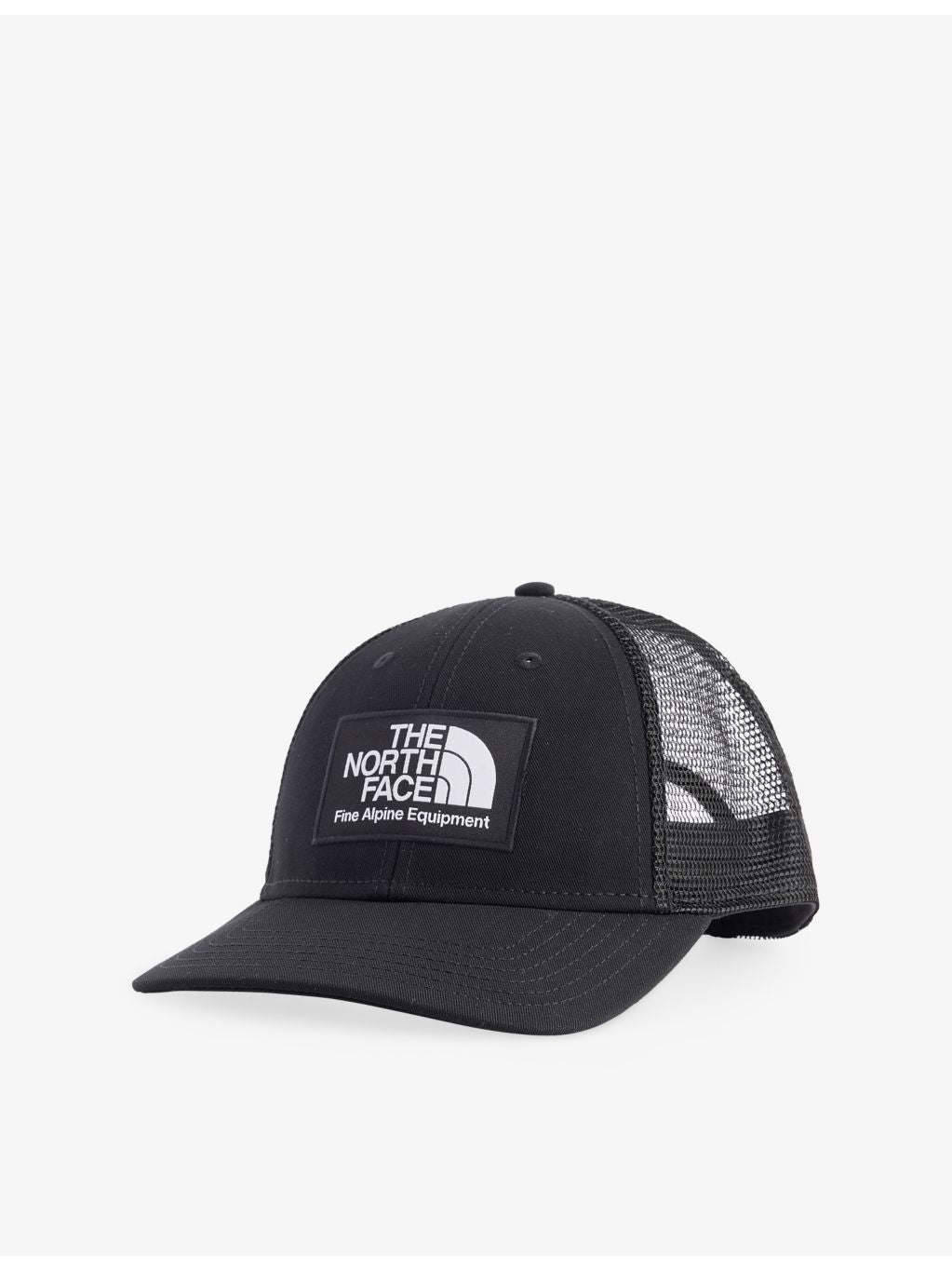 The North Face Mudder woven trucker cap, imported from the UK