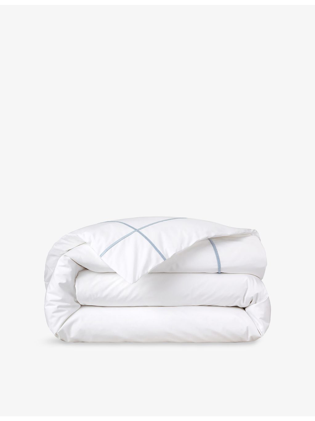 Yves Delorme Athena Celeste bourdon-stitch cotton duvet cover - British product
