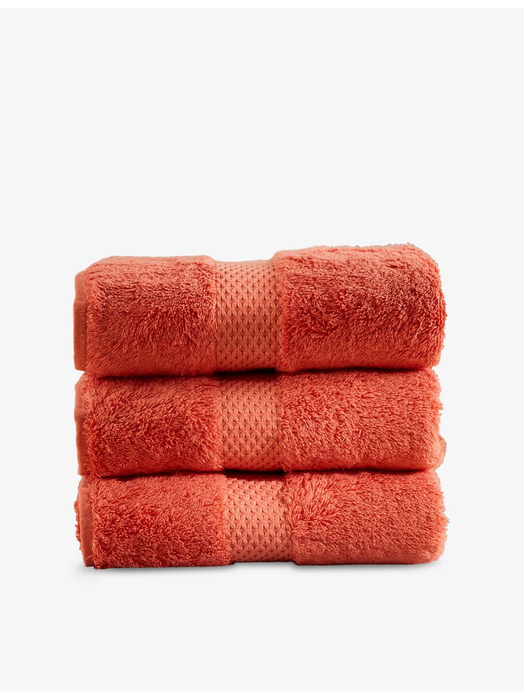 Yves Delorme Etoile embroidered-stripe cotton towel (British brand)