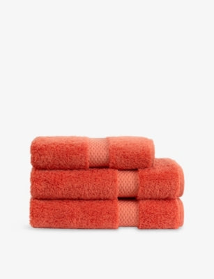 Yves Delorme Etoile Embroidered-Stripe Cotton Towel