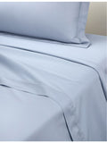 Yves Delorme Triomphe Celeste cotton flat sheet (British brand)
