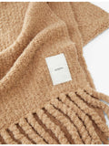 Joseph bouclé wool-blend knitted scarf 205 x 40cm (British brand)