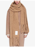 Joseph bouclé wool-blend knitted scarf 205 x 40cm (British brand)