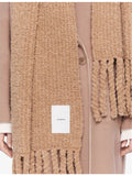 Joseph bouclé wool-blend knitted scarf 205 x 40cm (British brand)