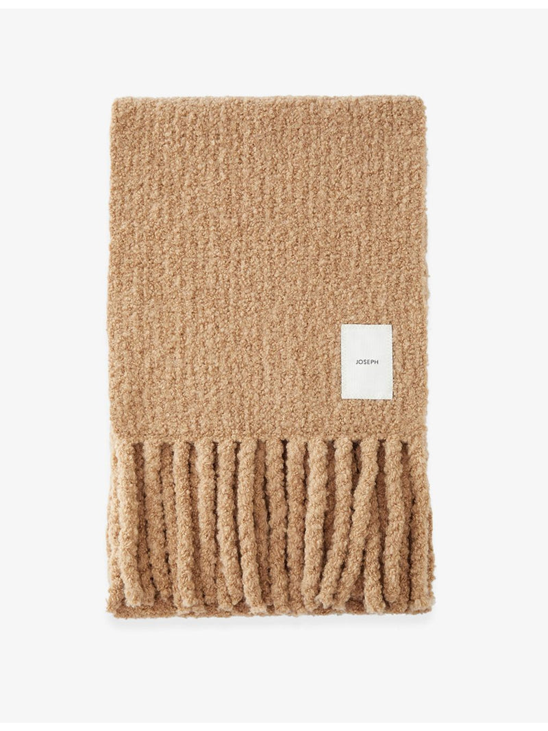 Joseph bouclé wool-blend knitted scarf 205 x 40cm (British brand)