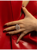 APM Monaco Maille Rivet sterling silver cubic zirconia ring, UK version