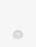APM Monaco Maille Rivet Sterling Silver and Cubic Zirconia Ring