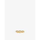 Hiver 18ct Yellow Gold-Plated Metal And Cubic Zirconia Ring - M