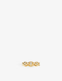 APM Monaco Hiver 18ct Yellow Gold-Plated Cubic Zirconia Ring