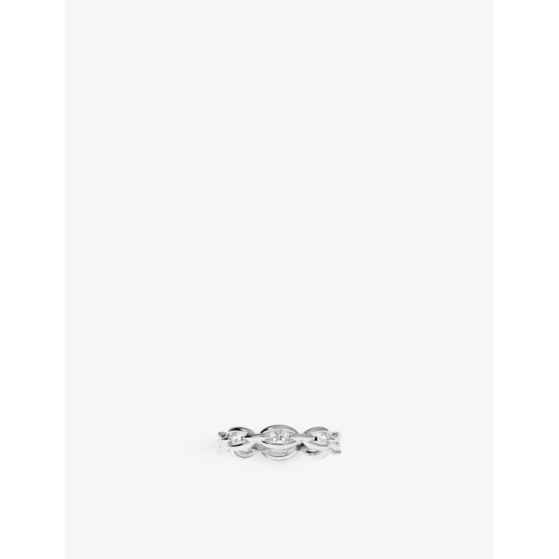 Hiver Sterling Silver And Cubic Zirconia Ring - M