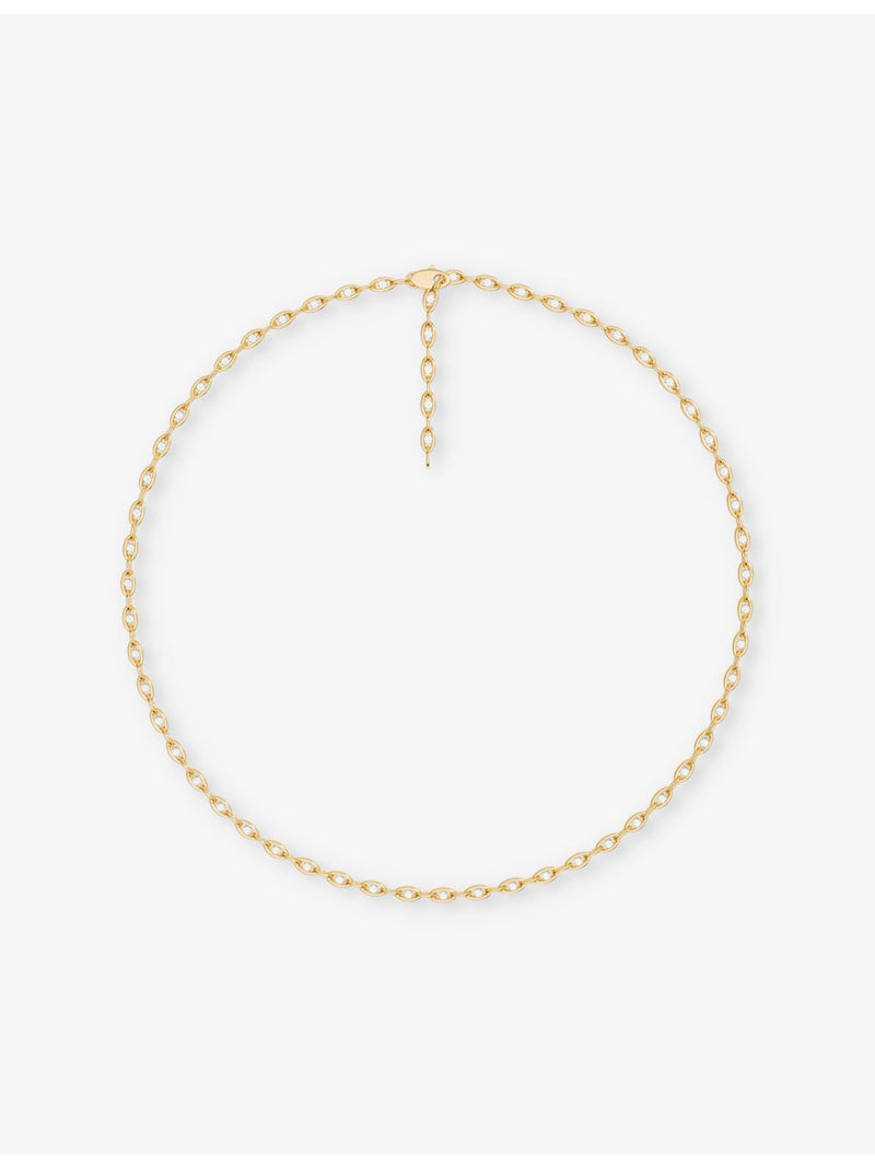 APM Monaco Hiver 18ct gold-plated cubic zirconia necklace (British brand)