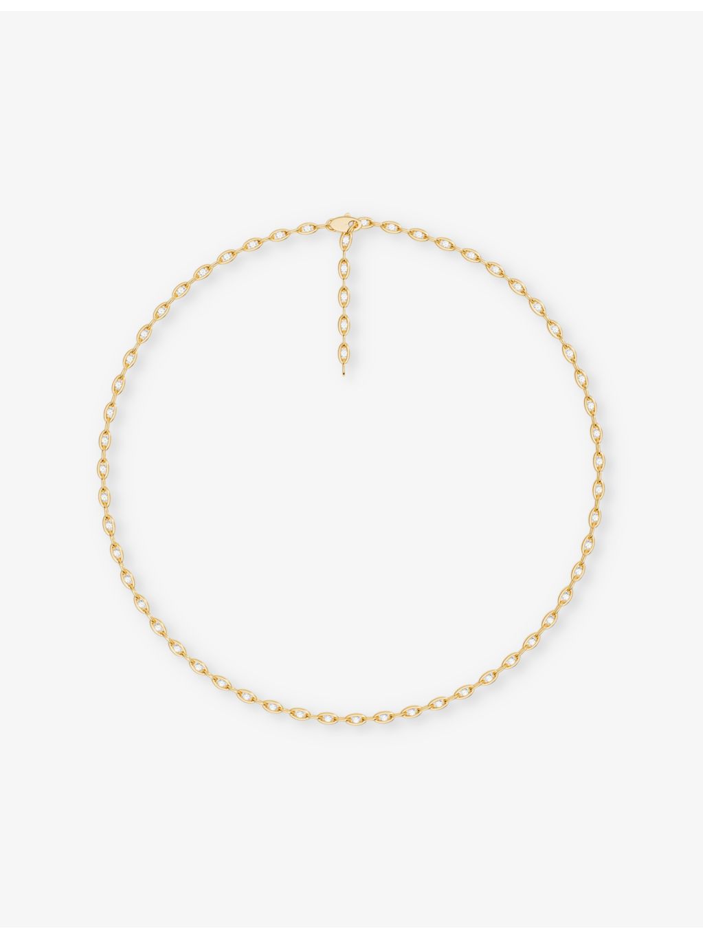APM Monaco Hiver 18ct gold-plated cubic zirconia necklace (British brand)