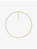 APM Monaco Hiver 18ct gold-plated cubic zirconia necklace (British brand)