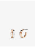 TOI MOI rose gold hoop earrings cubic zirconia sterling silver, imported from the UK