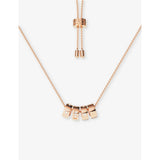 APM Monaco rose gold-plated pendant necklace with cubic zirconia, imported from the UK