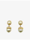 JGJ gold-plated drop earrings with faux pearl, UK version