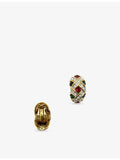 JGJ pave gem gold-plated earrings 2.6cm, imported from the UK