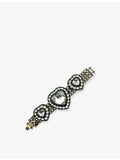 Jennifer Gibson Jewellery heart crystal metal cubic zirconia bracelet 18.5cm, imported from the UK
