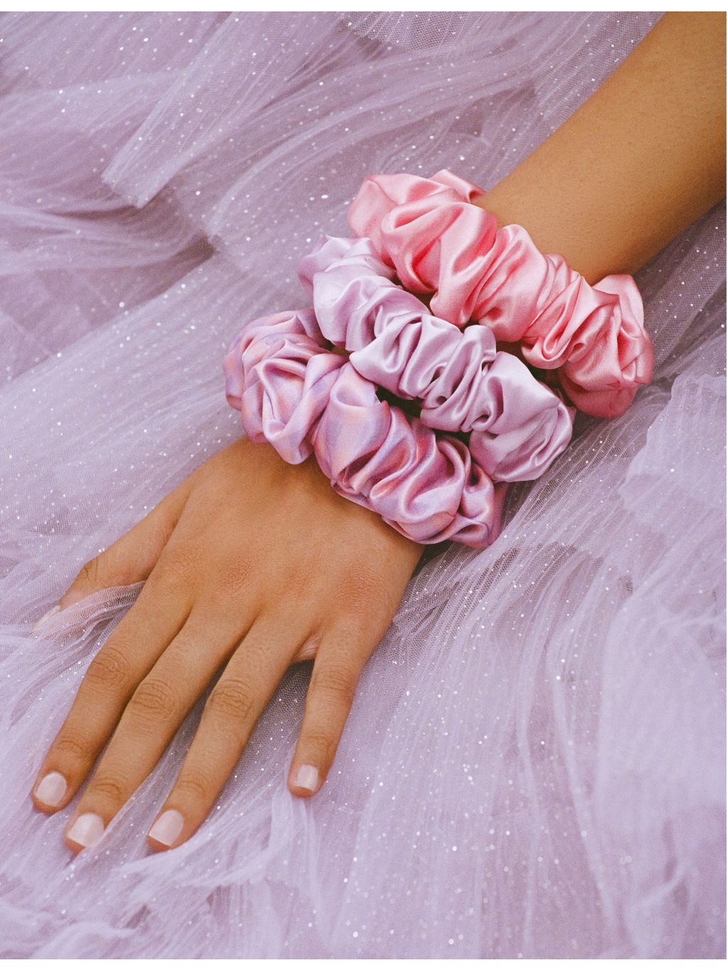 Slip large silk scrunchies pack of three, imported from the UK
