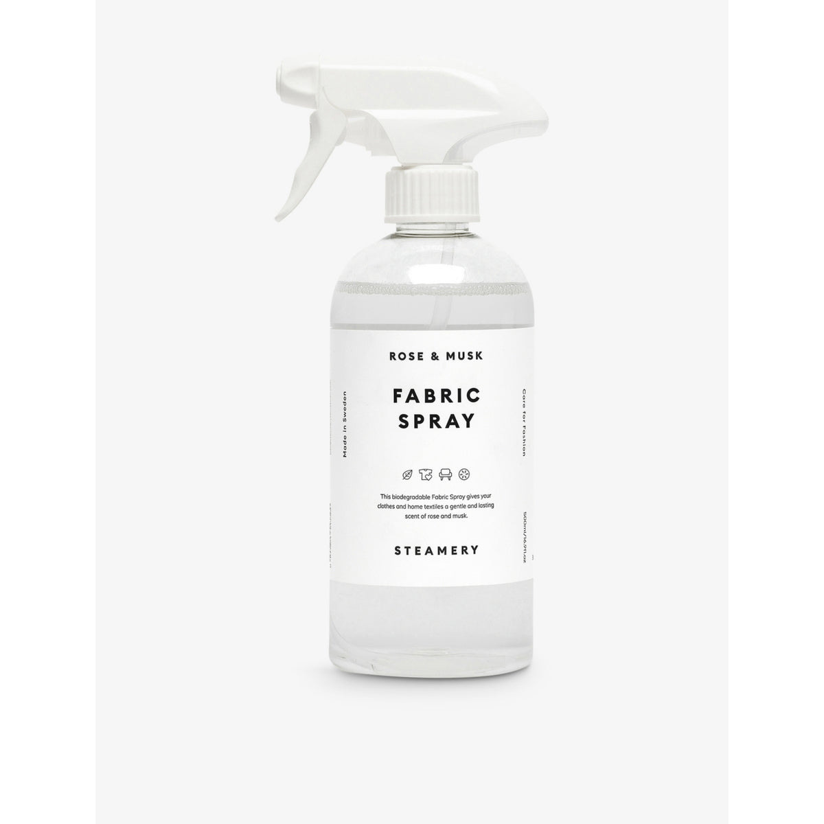 Steamery fabric spray Rose & Musk 500ml, imported from the UK