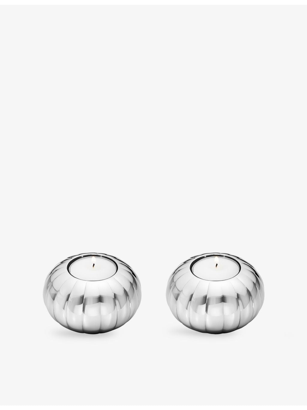 Georg Jensen Bernadotte tealight candleholders set of two (British brand)