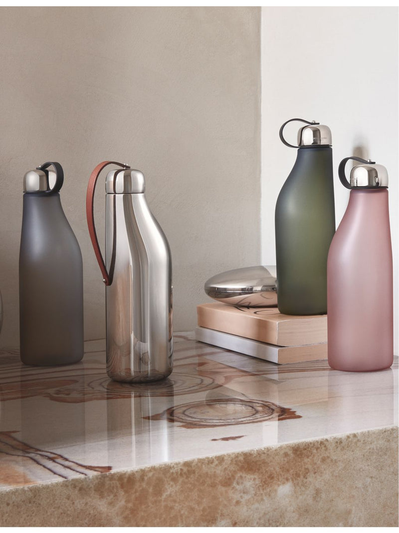 Georg Jensen Sky stainless steel drinking bottle 500ml, imported from the UK
