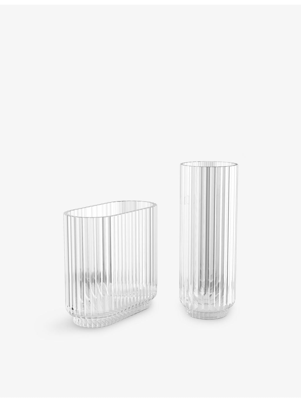Georg Jensen Bernadotte round glass vase 22.5cm, UK version