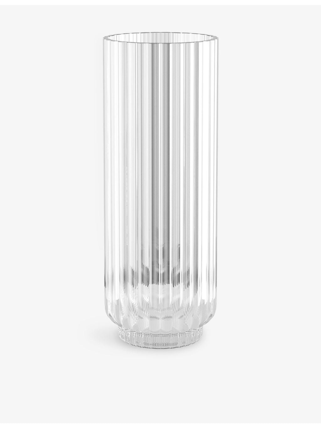 Georg Jensen Bernadotte round glass vase 22.5cm, UK version
