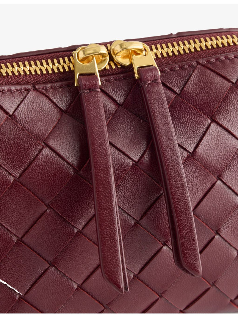 Bottega Veneta Concert leather pouch with gold hardware - British product